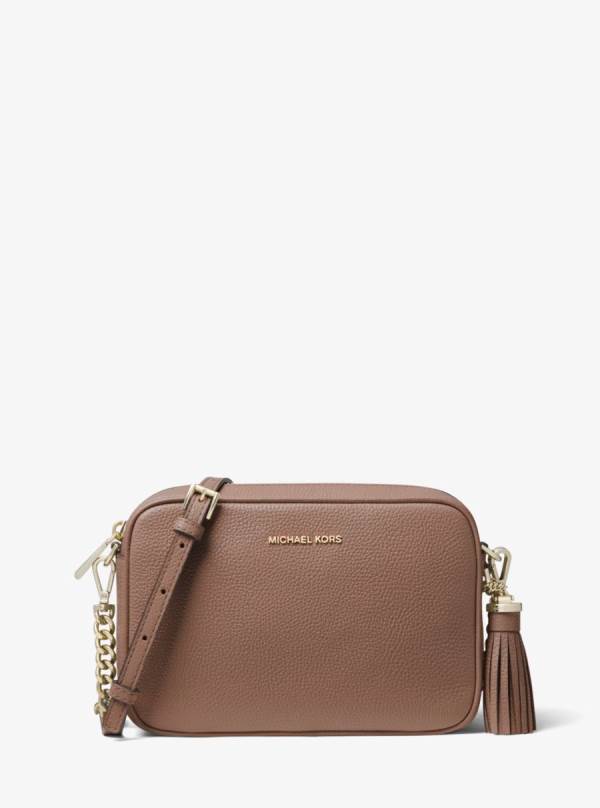 Damske Crossbody Kabelka Michael Kors Ginny Medium Pebbled Leather Káva - Kabelky Michael Kors Vypredaj | MPYBJ-8750